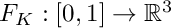 $ F_K : [0,1] \to \mathbb{R}^3 $